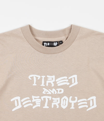 Tired x Thrasher T&D Long Sleeve T-Shirt - Sand