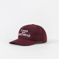 Tired x Thrasher T&D Unconstructed 5 Panel Cap - Maroon thumbnail
