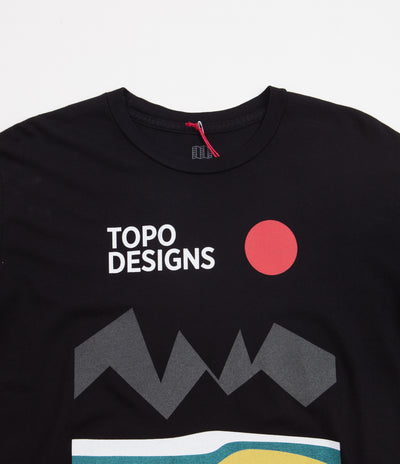 Topo Designs Desert Long Sleeve T-Shirt - Black