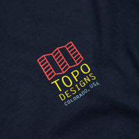 Topo Designs Large Logo Long Sleeve T-Shirt - Navy thumbnail
