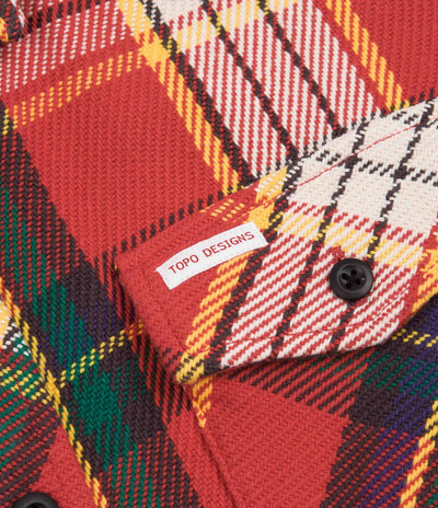 Topo Designs Mountain Heavyweight Shirt - Red / Yellow Plaid