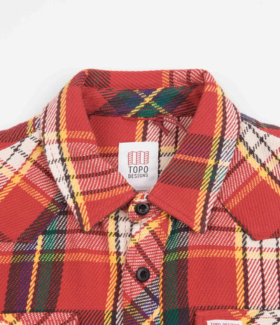Topo Designs Mountain Heavyweight Shirt - Red / Yellow Plaid