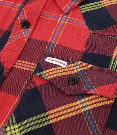 Topo Designs Mountain Shirt - Red / Navy Plaid