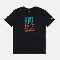 Topo Designs Original Logo T-Shirt - Black thumbnail