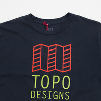 Topo Designs Original Logo T-Shirt - Navy thumbnail