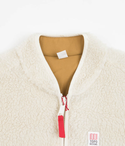 Topo Designs Womens Sherpa Jacket - Natural / Khaki