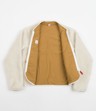 Topo Designs Womens Sherpa Jacket - Natural / Khaki