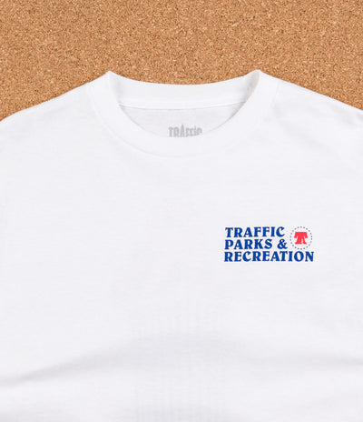 Traffic Skateboards Parks & Rec Long Sleeve T-Shirt - White