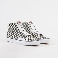 Vans AV Classic High Checkerboard Shoes - Black / White thumbnail