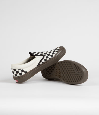 Vans BMX Slip-On Shoes - Checkerboard Black / Dark Gum