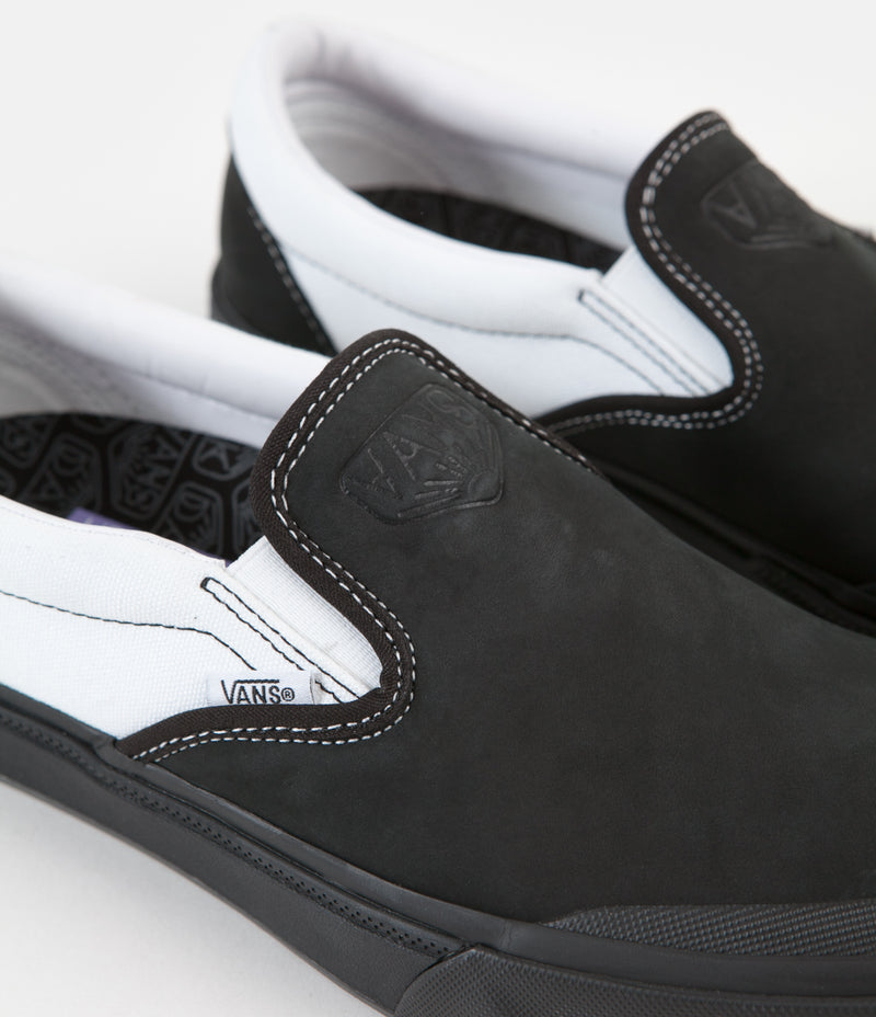 Vans BMX Slip-On Shoes - (Dakota Roche) Black / White | Flatspot