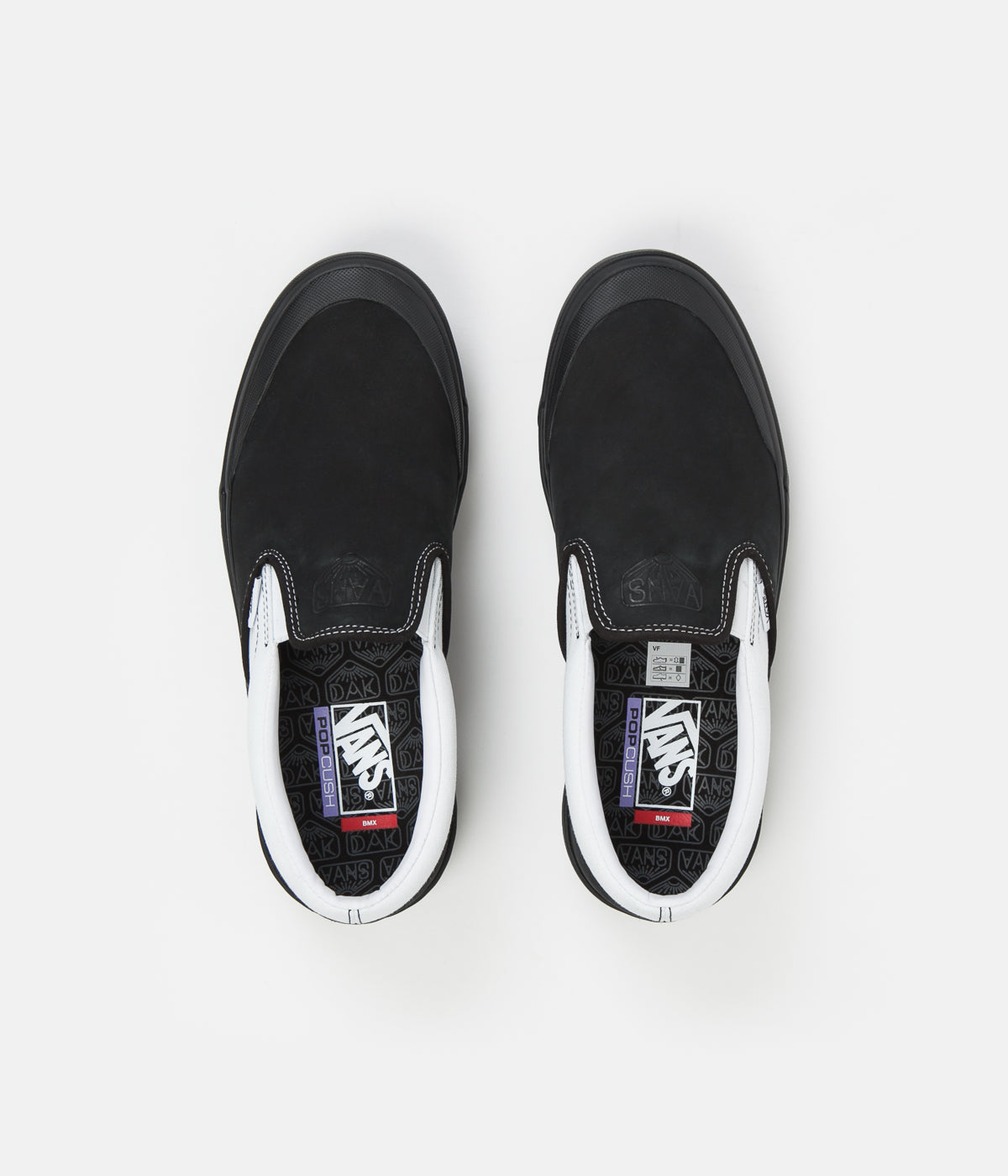 Vans BMX Slip-On Shoes - (Dakota Roche) Black / White | Flatspot