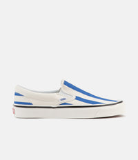 Vans Classic Slip-On 98 DX Anaheim Factory Shoes - OG White / OG Blue / Big Stripes