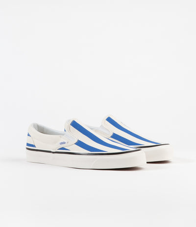 Vans Classic Slip-On 98 DX Anaheim Factory Shoes - OG White / OG Blue / Big Stripes