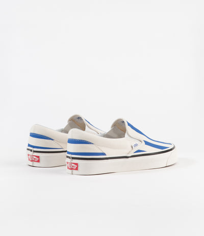 Vans Classic Slip-On 98 DX Anaheim Factory Shoes - OG White / OG Blue / Big Stripes