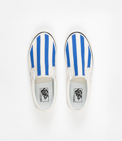 Vans Classic Slip-On 98 DX Anaheim Factory Shoes - OG White / OG Blue / Big Stripes