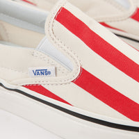 Vans Classic Slip-On 98 DX Anaheim Factory Shoes - OG White / OG Red / Big Stripes thumbnail