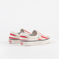 Vans Classic Slip-On 98 DX Anaheim Factory Shoes - OG White / OG Red / Big Stripes thumbnail