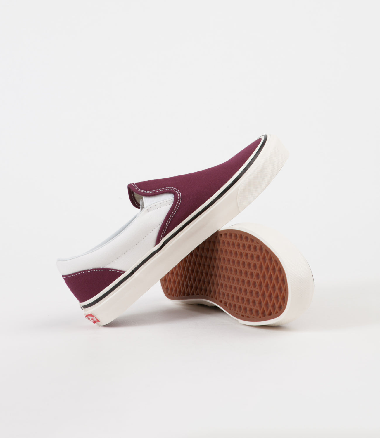 Vans Classic Slip-On 98 Dx Anaheim Factory Shoes - Og Burgundy / White |  Flatspot