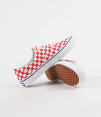 Vans Era Pro Checkerboard Shoes Rococco Red Classic White Flatspot