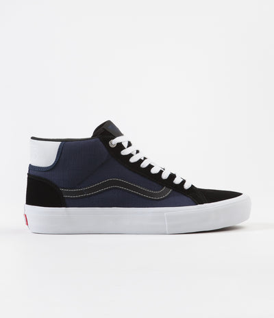Vans Mid Skool Pro Shoes - (Street Machine) Black / Dress Blues / True White