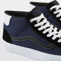 Vans Mid Skool Pro Shoes - (Street Machine) Black / Dress Blues / True White thumbnail