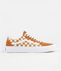 Vans Old Skool Pro Shoes - (Checkerboard) Golden Oak