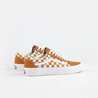 Vans Old Skool Pro Shoes - (Checkerboard) Golden Oak thumbnail