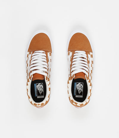 Vans Old Skool Pro Shoes - (Checkerboard) Golden Oak