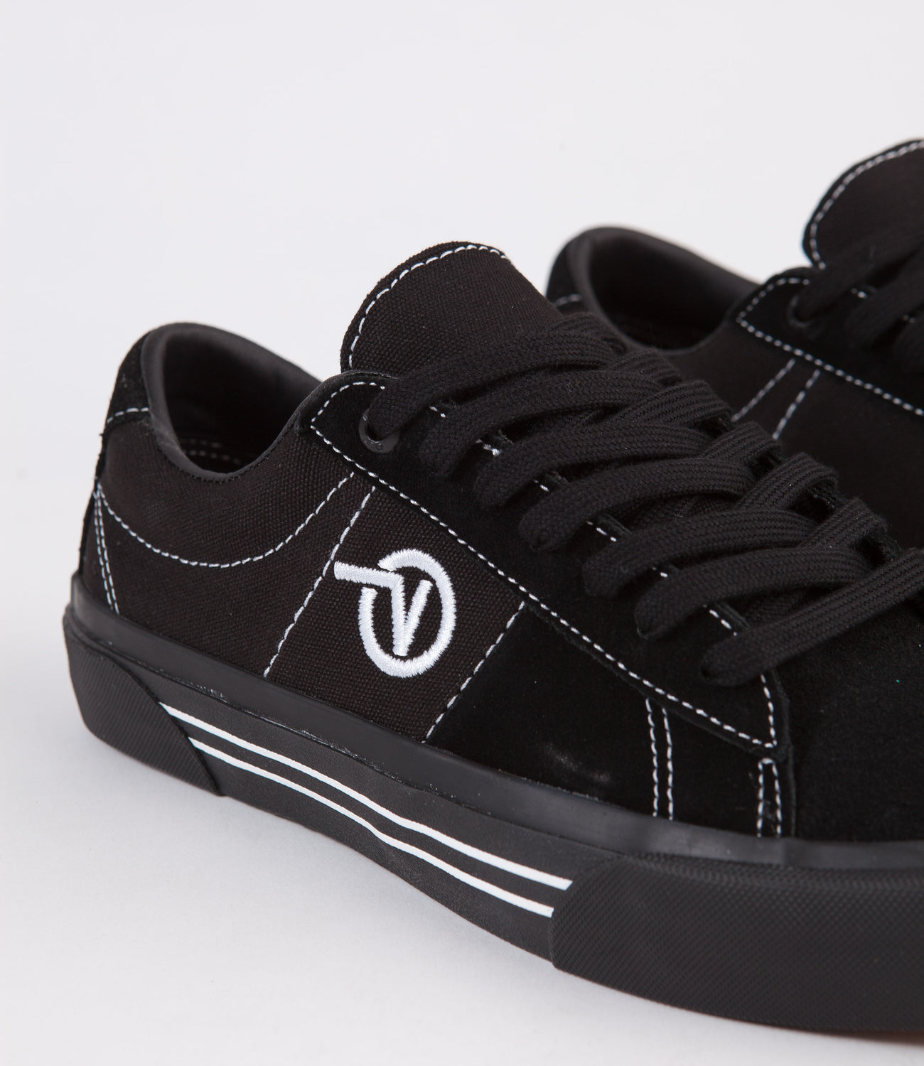 Vans Saddle Sid Pro Shoes Black Black White Flatspot