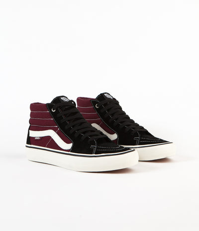 Vans Sk8-Hi Pro Shoes - Black / Port