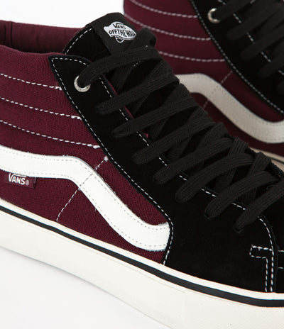 Vans Sk8-Hi Pro Shoes - Black / Port