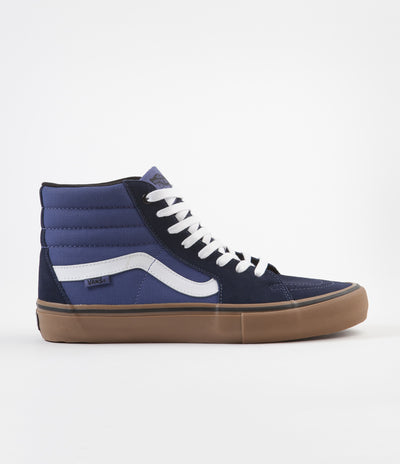 Vans Sk8-Hi Pro Shoes - (Rainy Day) Navy / Gum