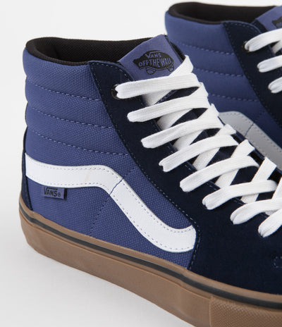 Vans Sk8-Hi Pro Shoes - (Rainy Day) Navy / Gum