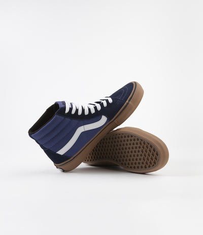 Vans Sk8-Hi Pro Shoes - (Rainy Day) Navy / Gum
