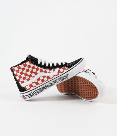 Vans Sk8-Hi Reissue Shoes - (Grosso) '84 Black / Red Check
