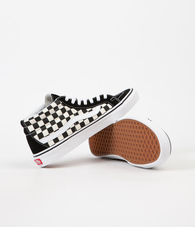 Vans Sk8-Mid Reissue Shoes - Checkerboard / True White