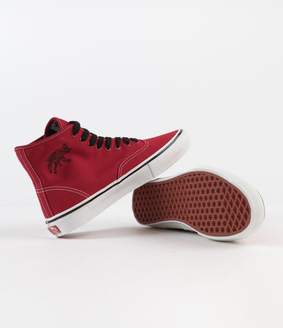 Vans Skate Authentic High LTD Shoes - (Andrew Allen) Red / Hockey