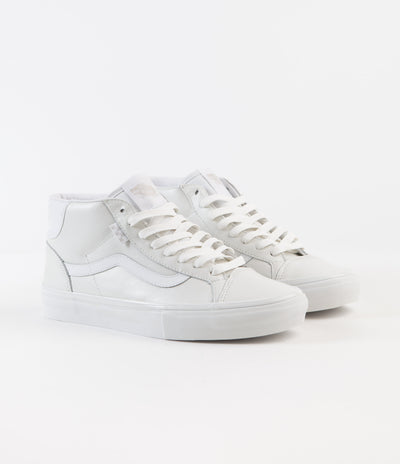Vans Skate Mid Skool Shoes - (Pearl Leather) White