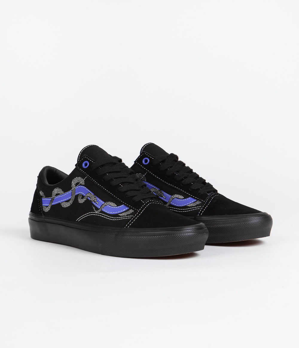 Vans Skate Old Skool Shoes Breana Geering Blue Black Flatspot