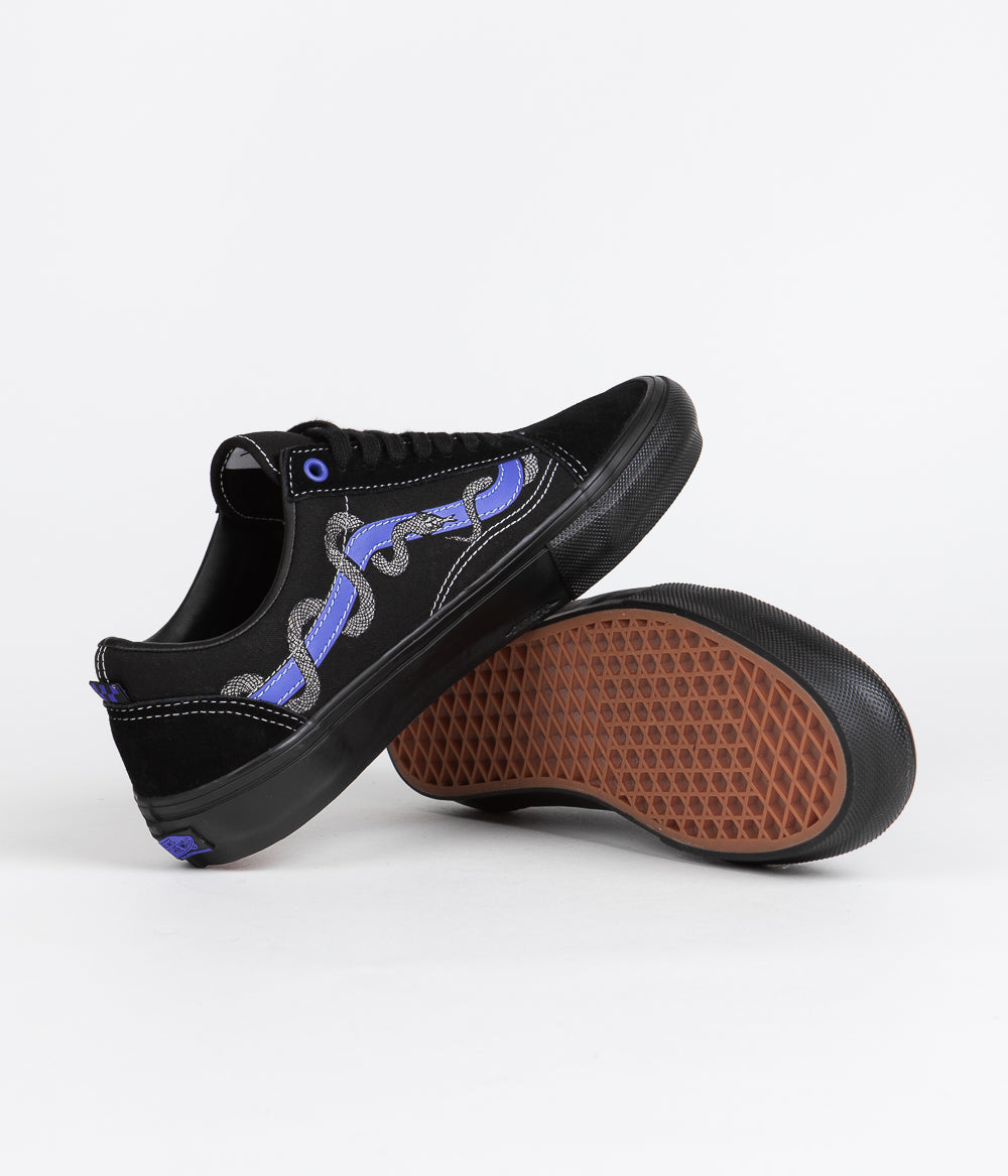 Vans Skate Old Skool Shoes (Breana Geering) Blue / Black Flatspot