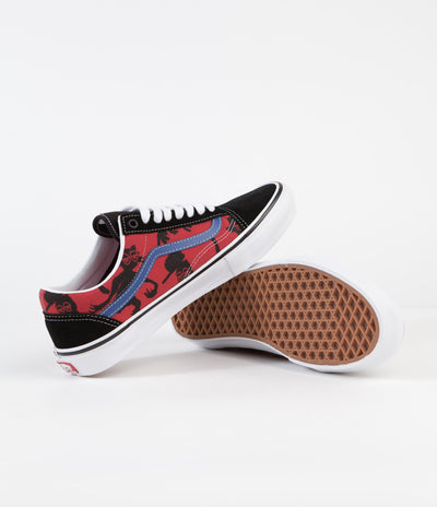 Vans Skate Old Skool Shoes - (Krooked By Natas For Ray) Red