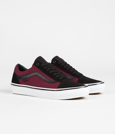 Vans Skate Old Skool Shoes in Port and Black