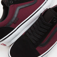 Vans Skate Old Skool Shoes in Port and Black thumbnail