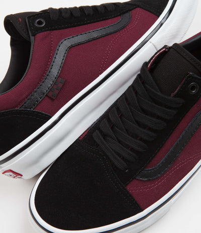 Vans Skate Old Skool Shoes in Port and Black
