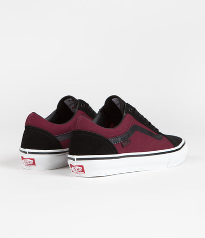 Vans Skate Old Skool Shoes in Port and Black