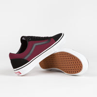 Vans Skate Old Skool Shoes in Port and Black thumbnail