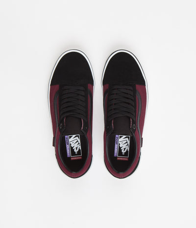 Vans Skate Old Skool Shoes in Port and Black