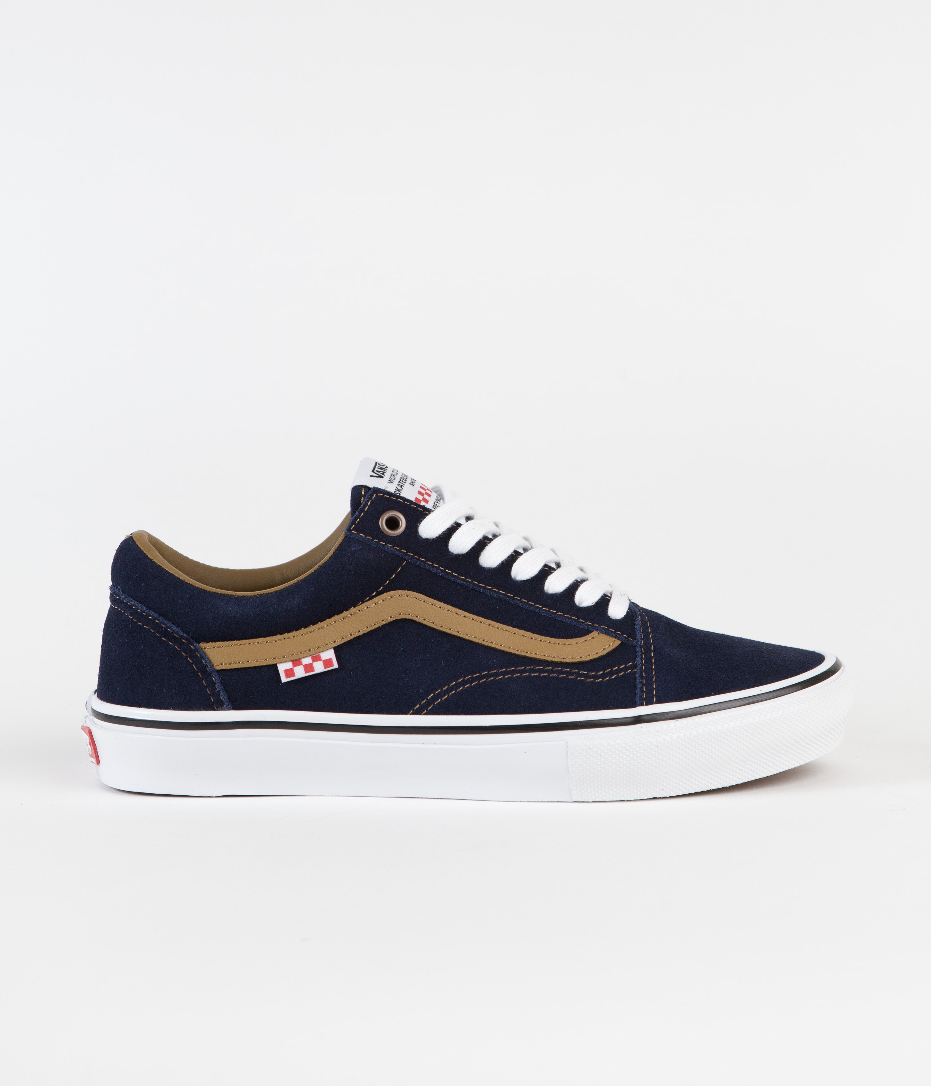 Vans Skate Old Skool Shoes (Reynolds) Navy / Golden Brown Flatspot