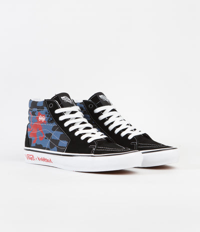 Vans Skate SK8-Hi Shoes - (Krooked By Natas For Ray) Blue